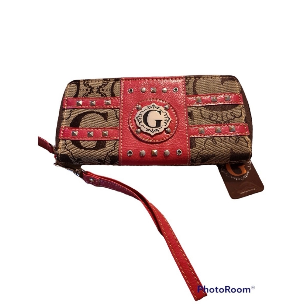 💥Final Price💥 G style fuchsia/brown wrist wallet NWT